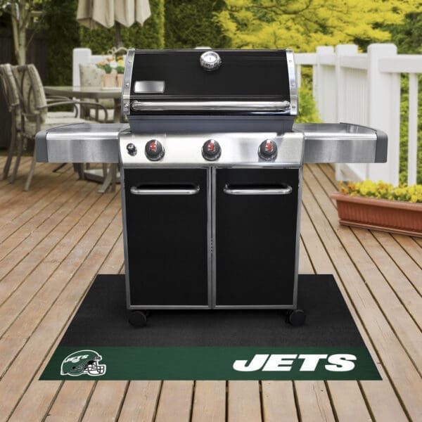 New York Jets Vinyl Grill Mat - 26in. x 42in.-12195