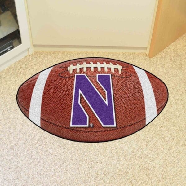 Northwestern Wildcats Football Rug - 20.5in. x 32.5in.-836