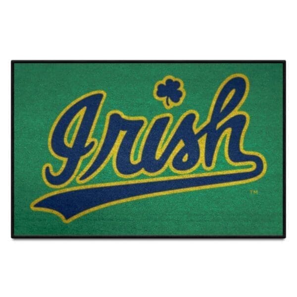 NCAA - Notre Dame Fighting Irish - Starter Mat Accent Rug - 19in. x 30in. Slogan Design - Image 2