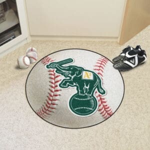 Oakland Athletics Baseball Rug - 27in. Diameter-25671