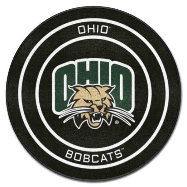 NCAA - Ohio University Bobcats - Hockey Puck Rug - 27in. Diameter - Image 2