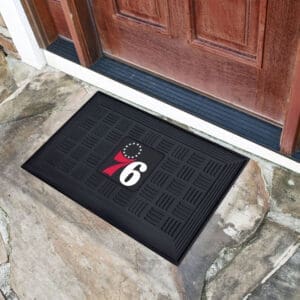 Philadelphia 76ers Heavy Duty Vinyl Medallion Door Mat - 19.5in. x 31in.-11422