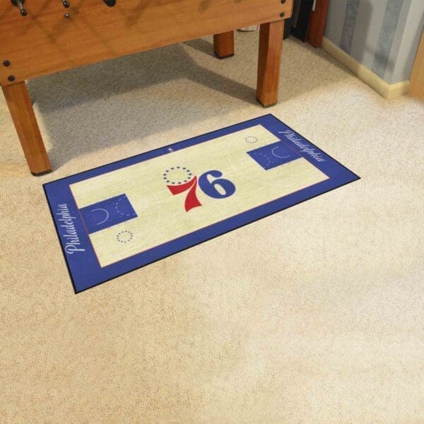 Philadelphia 76ers Large Court Runner Rug - 30in. x 54in.-9370