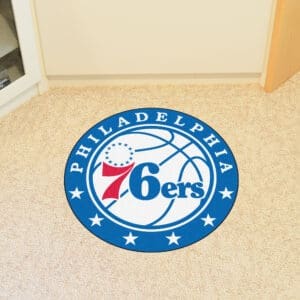 Philadelphia 76ers Roundel Rug - 27in. Diameter-18848