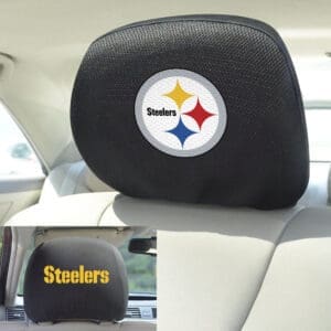 Pittsburgh Steelers Embroidered Head Rest Cover Set - 2 Pieces-12512