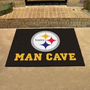 Pittsburgh Steelers Man Cave All-Star Rug - 34 in. x 42.5 in.-14356