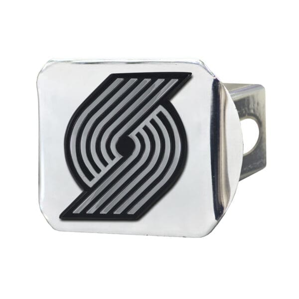 NBA - Portland Trail Blazers - Chrome Metal Hitch Cover with Chrome Metal 3D Emblem - Image 2
