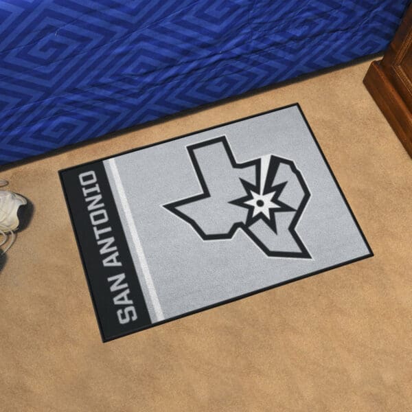 San Antonio Spurs Starter Mat Accent Rug - 19in. x 30in. Uniform Design-17929