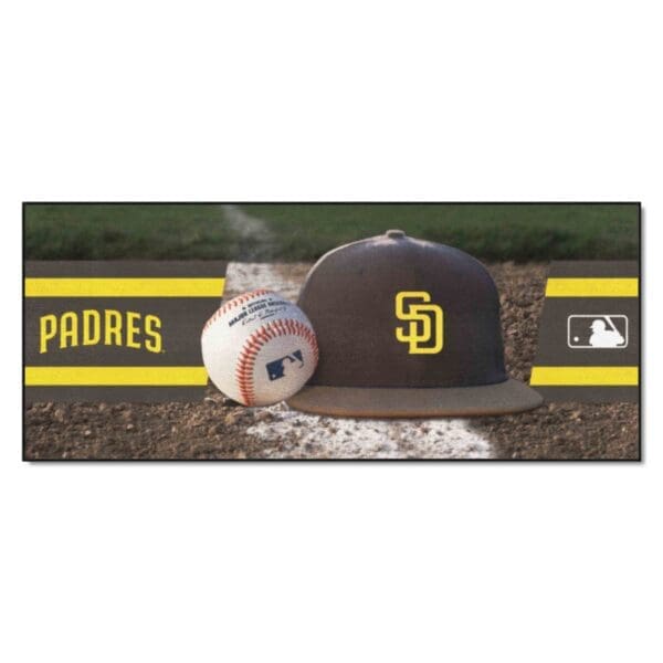 MLB - San Diego Padres - Baseball Runner Rug - 30in. x 72in. - Image 2