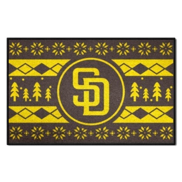 MLB - San Diego Padres - Holiday Sweater Starter Mat Accent Rug - 19in. x 30in. - Image 2