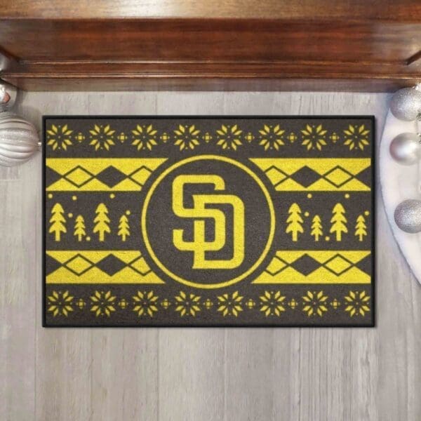 San Diego Padres Holiday Sweater Starter Mat Accent Rug - 19in. x 30in.-26411
