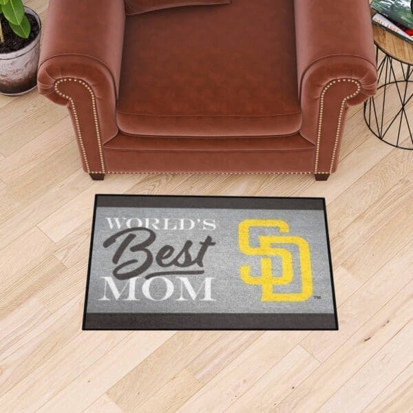 San Diego Padres World's Best Mom Starter Mat Accent Rug - 19in. x 30in.-34109
