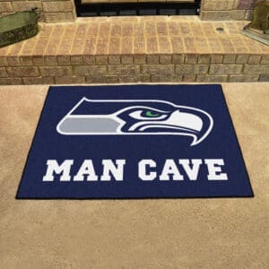 Seattle Seahawks Man Cave All-Star Rug - 34 in. x 42.5 in.-14368
