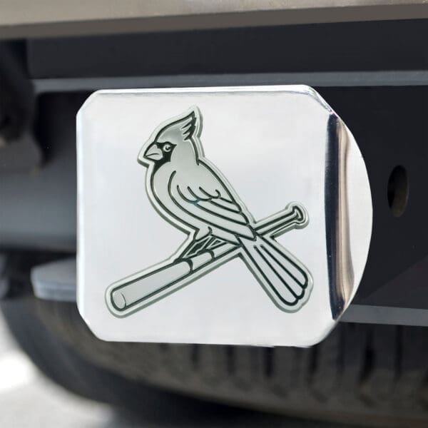 St. Louis Cardinals Chrome Metal Hitch Cover with Chrome Metal 3D Emblem-26718