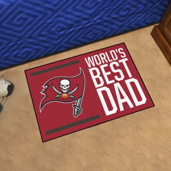 Tampa Bay Buccaneers Starter Mat Accent Rug - 19in. x 30in. World's Best Dad Starter Mat-18186