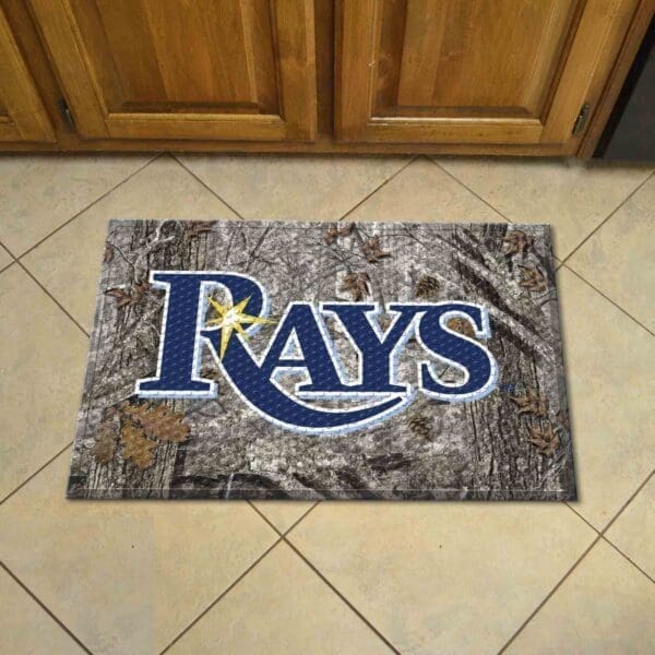 Tampa Bay Rays Rubber Scraper Door Mat Camo-19057