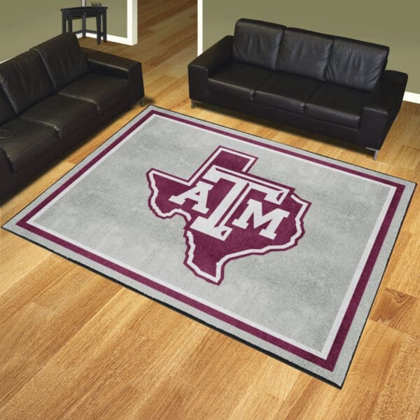 Texas A&M Aggies 8ft. x 10 ft. Plush Area Rug