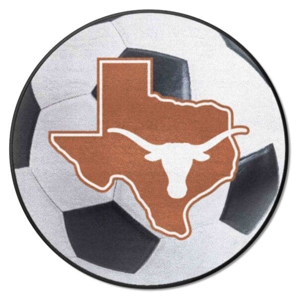 NCAA - University of Texas Longhorns - Soccer Ball Rug - 27in. Diameter - Image 2