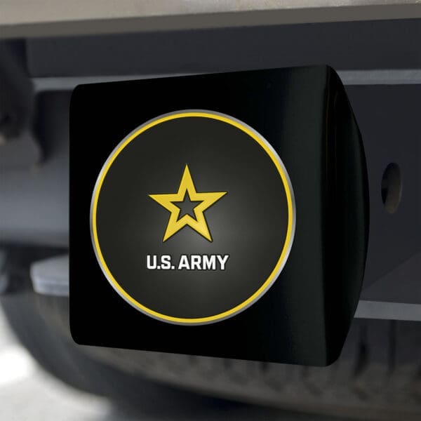 U.S. Army Black Metal Hitch Cover - 3D Color Emblem-22672
