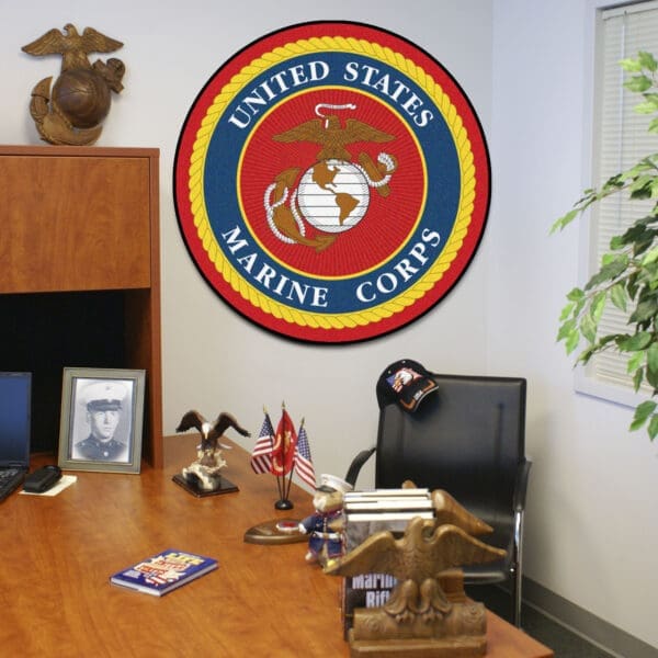 U.S. Marines 44in. Round Mat-6683