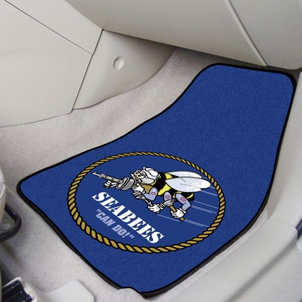 U.S. Navy Front Carpet Car Mat Set - 2 Pieces
