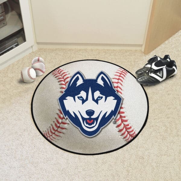 UConn Huskies Baseball Rug - 27in. Diameter-4403