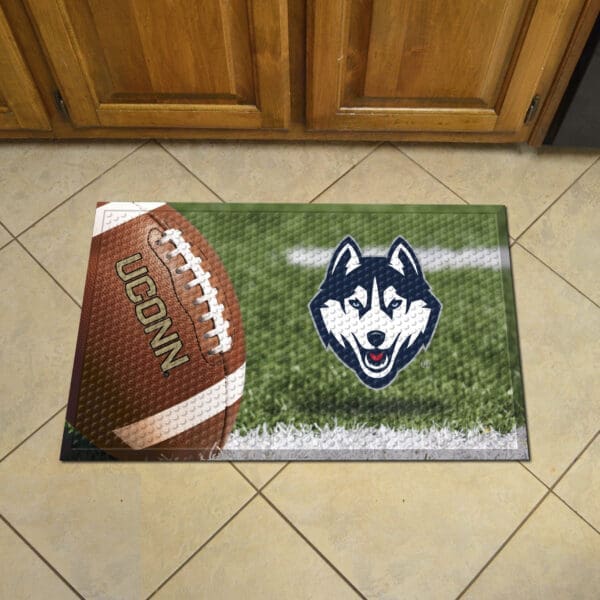 UConn Huskies Rubber Scraper Door Mat-32864