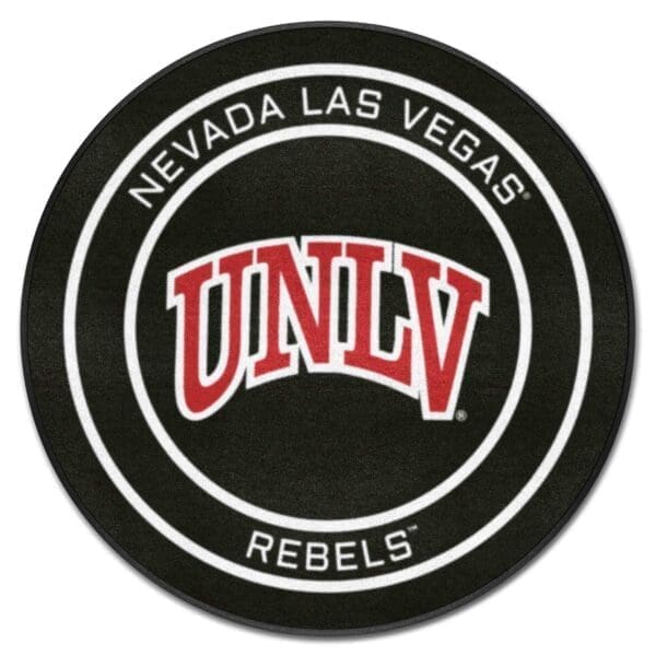 NCAA - University of Nevada Las Vegas Rebels - Hockey Puck Rug - 27in. Diameter - Image 2