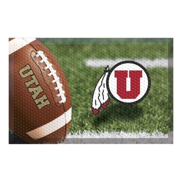 NCAA - University of Utah Utes - Rubber Scraper Door Mat - Image 2