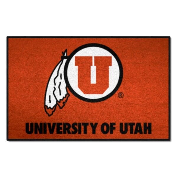 NCAA - University of Utah Utes - Starter Mat Accent Rug - 19in. x 30in. - Image 2