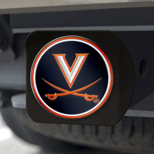 Virginia Cavaliers Black Metal Hitch Cover - 3D Color Emblem-22845
