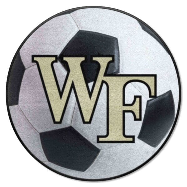 NCAA - Wake Forest University Demon Deacons - Soccer Ball Rug - 27in. Diameter - Image 2
