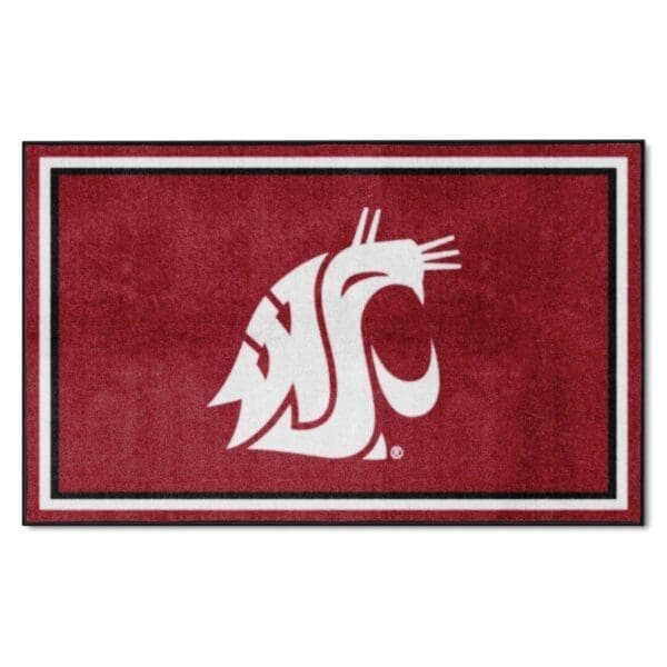 NCAA - Washington State University Cougars - 4ft. x 6ft. Plush Area Rug - Image 2