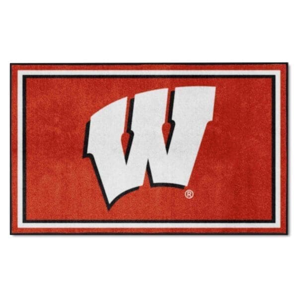 NCAA - University of Wisconsin Badgers - 4ft. x 6ft. Plush Area Rug - Image 2